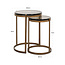 Richmond Interiors  Bijzettafel Cleo gold (Set van 2)