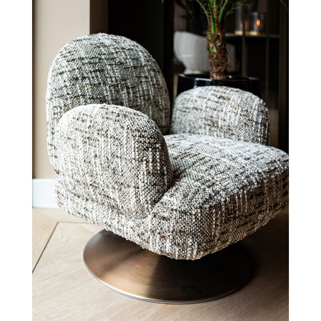 Richmond Interiors  Lounge stoel Kagney brown omara swivel