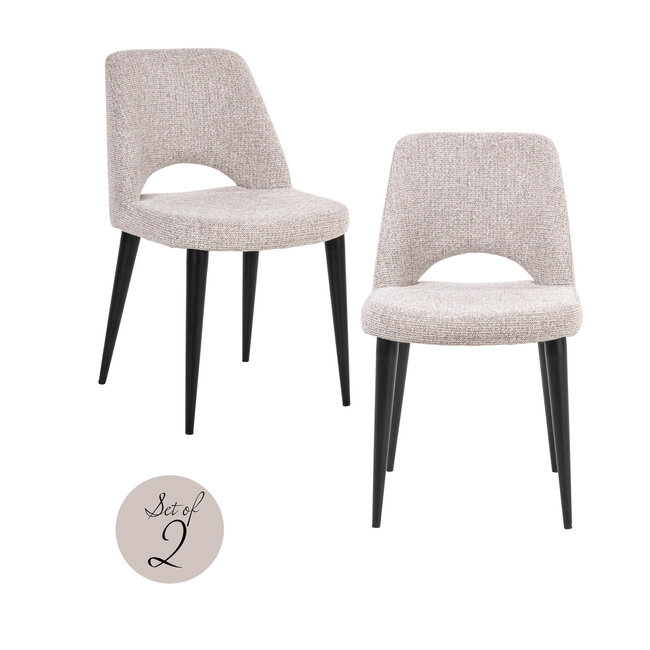 Richmond Interiors  Eetkamerstoel Tabitha natural fancy (Set of 2)