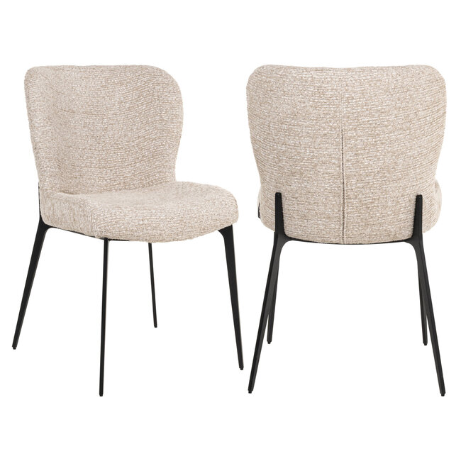 Richmond Interiors  Eetkamerstoel Sergio natural linear