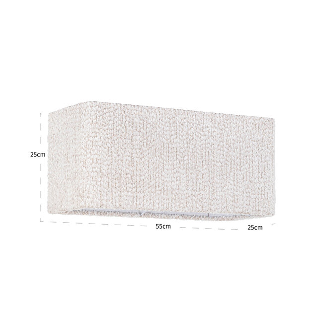 Richmond Interiors  Lampenkap Marly lovely cream rectangle large