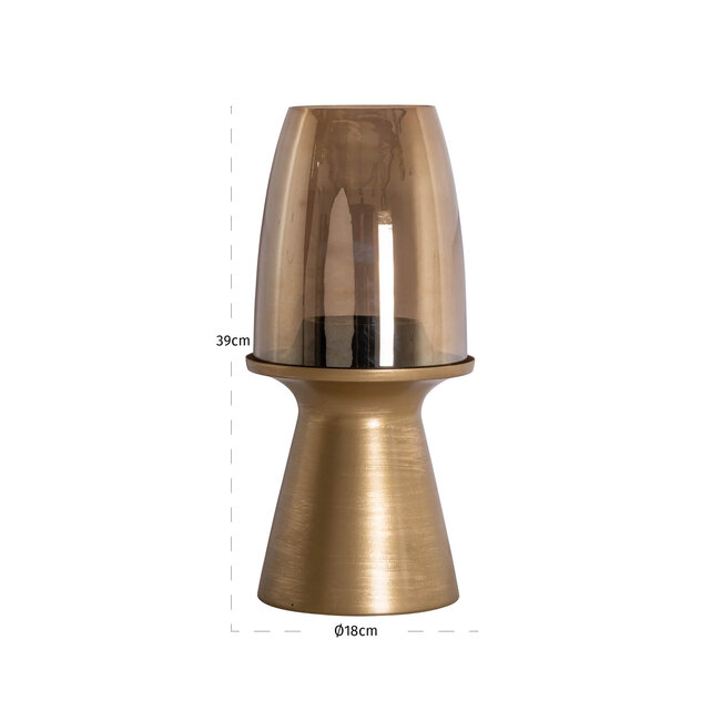 Richmond Interiors  Windlicht Danea goud klein