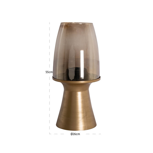 Richmond Interiors  Windlicht Danea brushed goud groot