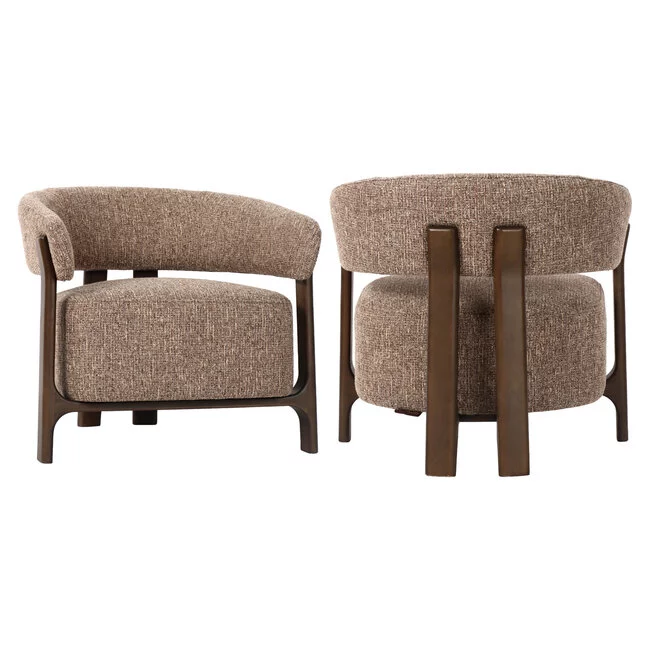 Richmond Interiors  Lounge stoel Dalara brown tweed