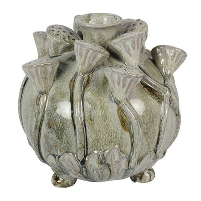 Countryfield Vaas bol Lotus L groen-28x28x30CM