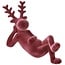 Countryfield Rendier liggend Velvet Adrian bordeaux roze - 15 x 15 x 23 CM