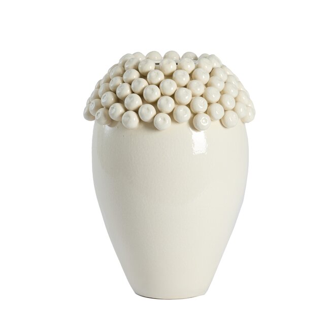 Light en Living Vaas deco Ø32x43,5 cm LOVRO keramiek  crème