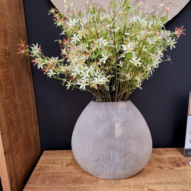 Light en Living Vaas 43x16x43 cm SANTINO glas mat lichtbruin