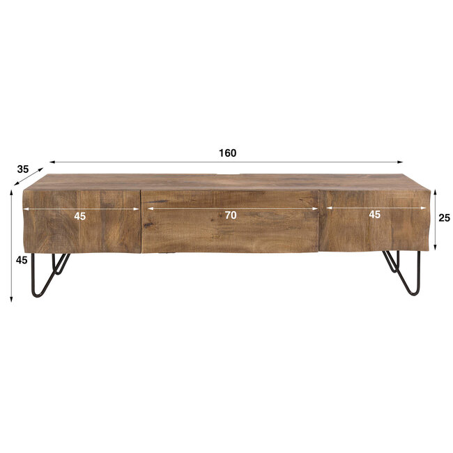 WoonStijl TV-meubel Ocean mango zand