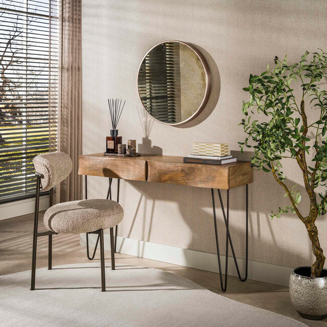 WoonStijl Hal-/kaptafel Ocean 2 lades mango zand