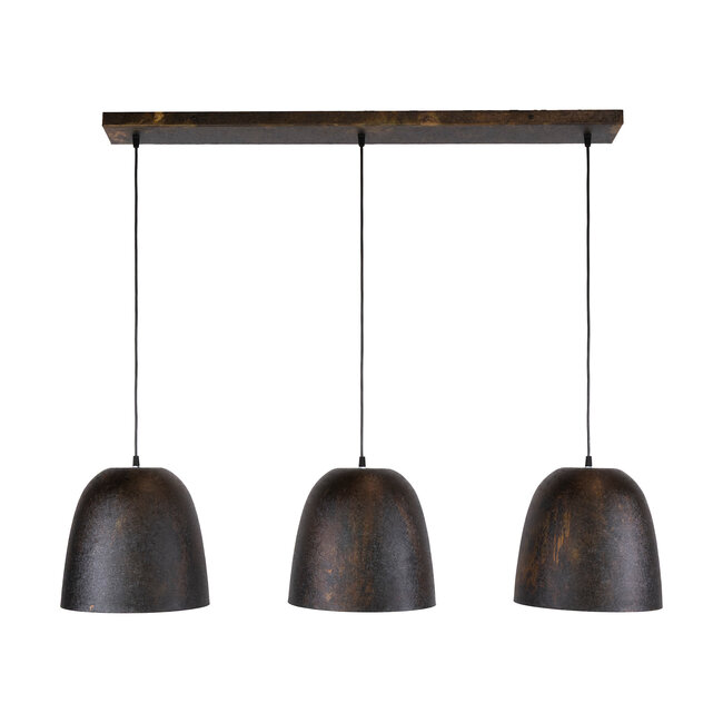 WoonStijl Hanglamp Nova 3-lichts Smoked bruin
