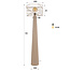 WoonStijl Vloerlamp Curl 1-lichts Urban beige