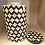 Light en Living Vaas deco / Pot Ø16x26,5 cm OLITE bamboo creme + Donkerbruin