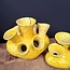 Light en Living Vaas deco 22,5x13,5x20 cm SIAJO keramiek geel-oranje