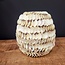 Light en Living Vaas deco  SARRIA Ø26 x 27 bamboo + schelp creme
