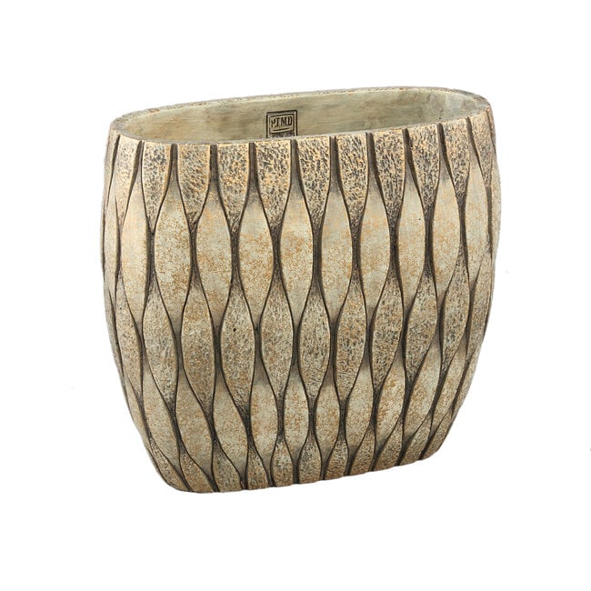 PTMD Pot Joedi Taupe cement ovaal L