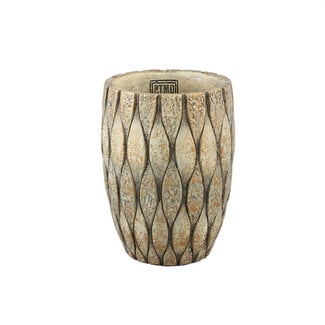 PTMD Pot Joedi Taupe cement rond L