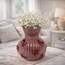 Countryfield Vaas met strik Noé L paars rood 24 x 24 x 27,5 cm - Copy