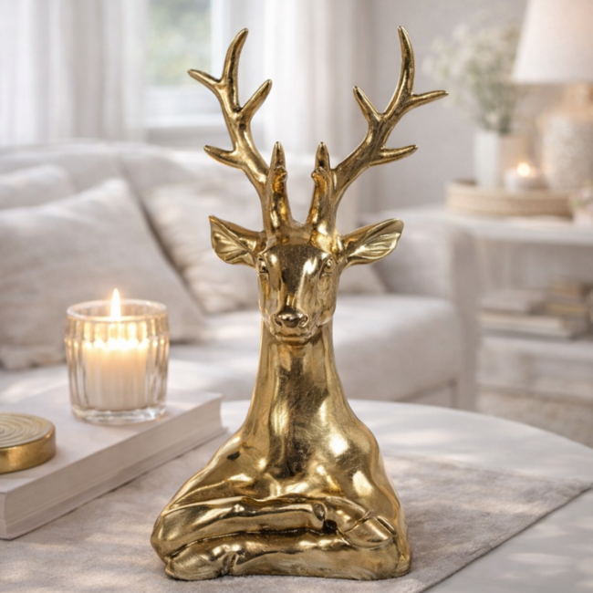 Countryfield Hert Henno S goud 17,5 x 12 x 30,5 cm