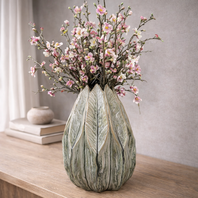 Countryfield Vaas Levi Leaf L groen - 23,5 x 23,5 x 37,5 cm