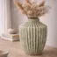 Light en Living Vaas deco Ø32X40 cm TALEA keramiek olijfgroen-creme