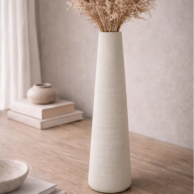 Countryfield Vaas Nohr XL crème - 12,5 x 12,5 x 49 cm