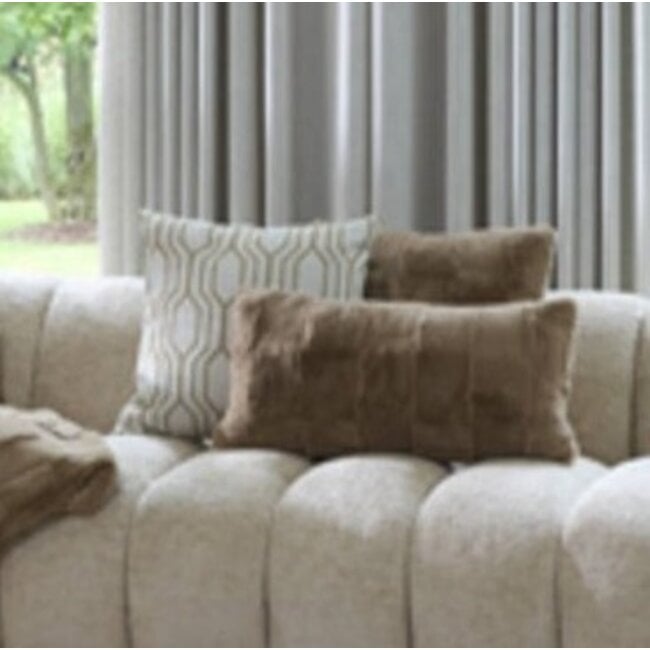 Light en Living Kussen 60x30 cm COMBARRO lichtbruin
