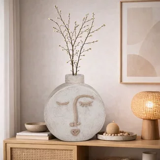 Countryfield Fles / Vaas gezicht Picasso wit