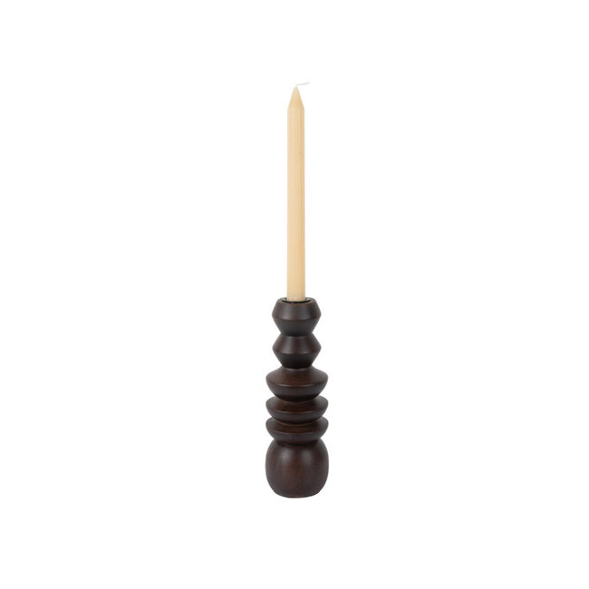 Present Time Kandelaar Formado groot mangohout walnoot 23 cm | Present Time