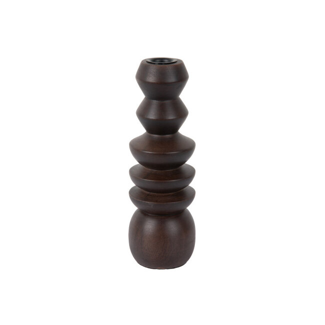 Present Time Kandelaar Formado groot mangohout walnoot 23 cm | Present Time