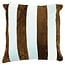 By Boo Kussen Stripey 45x45 cm - Lichtblauw / bruin