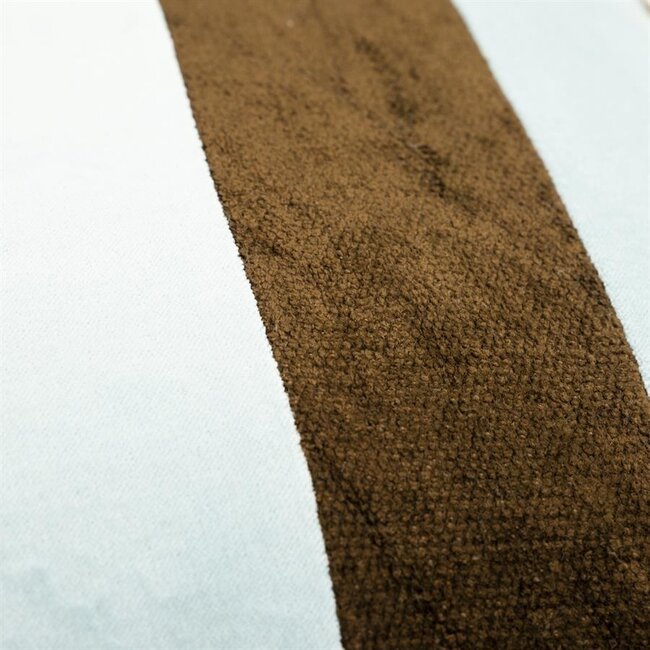 By Boo Kussen Stripey 45x45 cm - Lichtblauw / bruin
