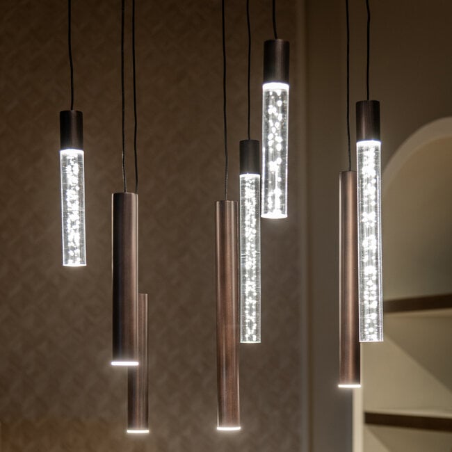 Richmond Interiors  Hanglamp Oxley 8 lampen Brons
