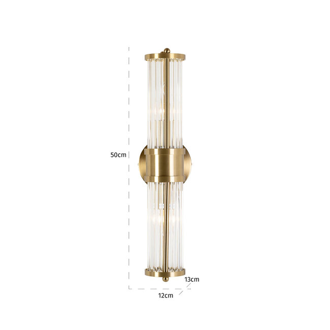 Richmond Interiors  Wandlamp Lyan Brushed Goud