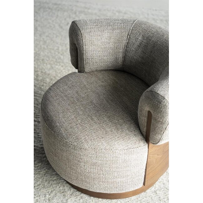 Eleonora Fauteuil Nila bruin - taupe Vanu