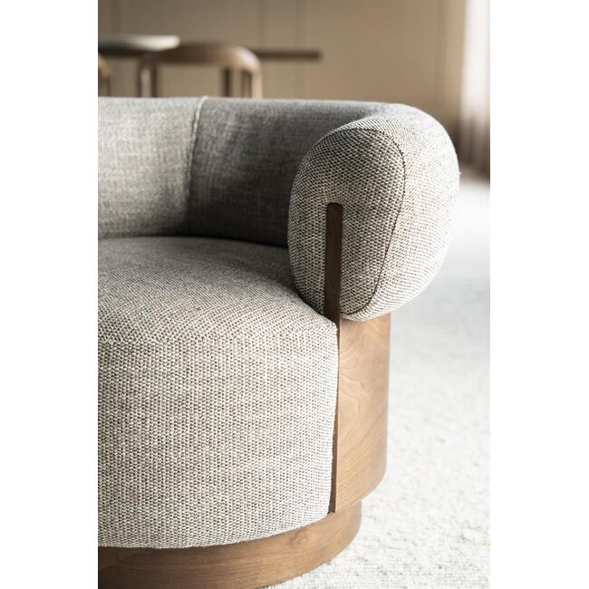 Eleonora Fauteuil Nila bruin - taupe Vanu
