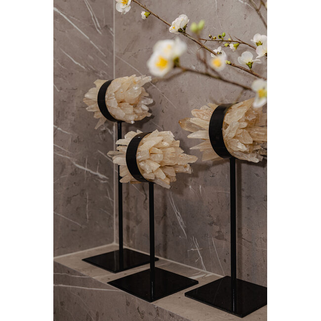 PTMD Ornament Yerin Naturel mineraal Quartz cluster - maat S