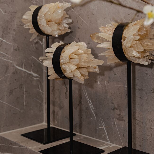 PTMD Ornament Yerin Naturel mineraal Quartz cluster - maat S