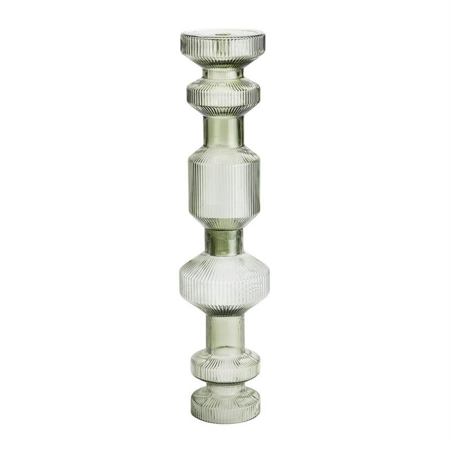 ISAA Vaas - Kandelaar Ara 14,5x61 cm - groen