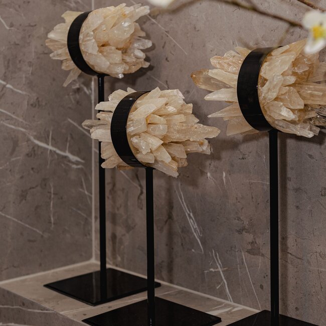 PTMD Ornament Yerin Naturel mineraal Quartz cluster - maat M