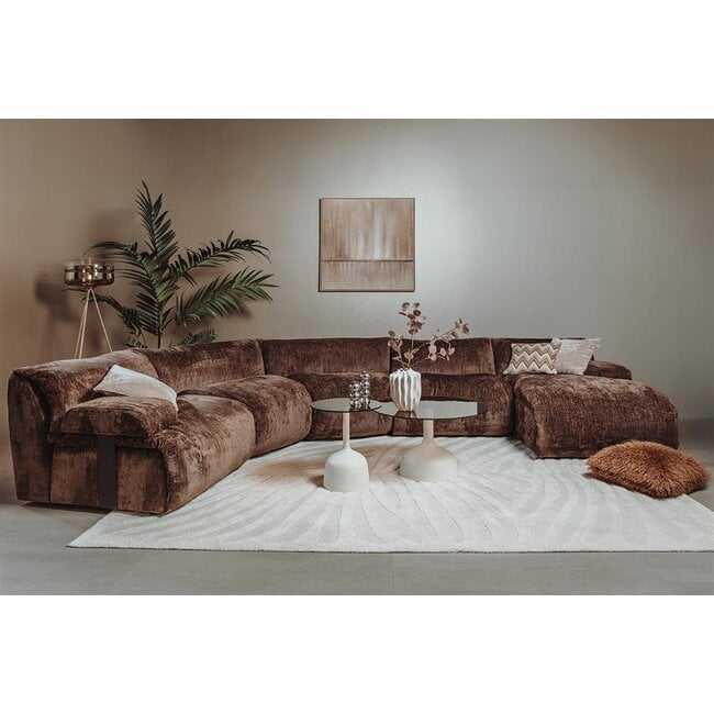 Tower Living Redford loungebank XXL - 3 kleuren - loungegedeelte, 2 rechte elementen, 2 hoekelementen en 2 armleuningen