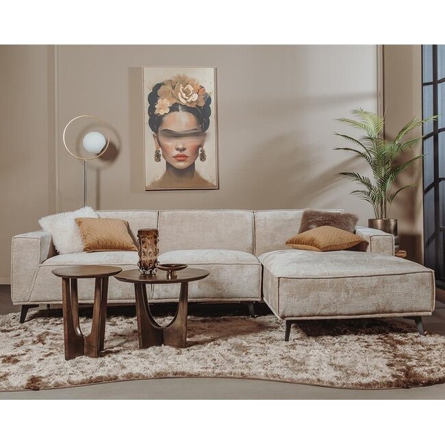 Tower Living Leeds 2 5-AL + Chaise R - Touch 102 Beige