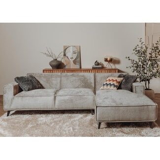 Tower Living Leeds 2 5-AL + Chaise R - Touch 27 Light grey