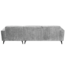 Tower Living Leeds 2 5-AR + Chaise L - Touch 27 Light grey
