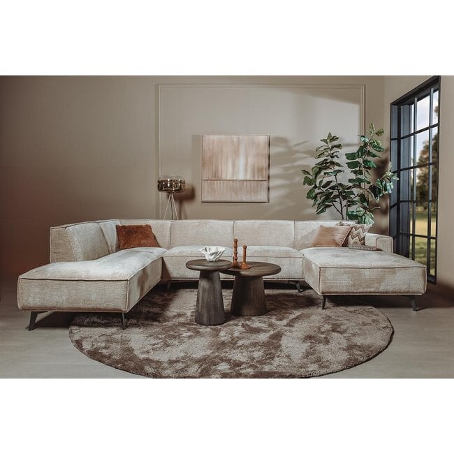 Tower Living Leeds Chaise R - 2 5 - Ottoman L - Touch 102 Beige