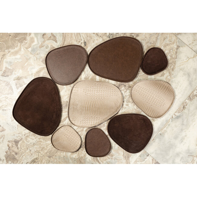 PTMD PTMD Sarahkate Placemat / Dienblad S - Donkerbruin Suède