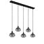 Light en Living Hanglamp Kai smoke glas 104x12,5 cm