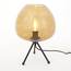 Light en Living Tafellamp Ø30x43 cm MAYSON mat  zwart+glas bruin