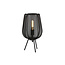 Light en Living Tafellamp Plumeria Zwart - Ø34x60 cm - Light & Living