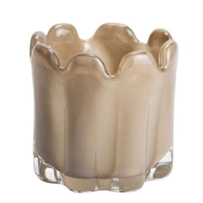 ISAA Waxinelichthouder Gramma 11x11 cm - taupe